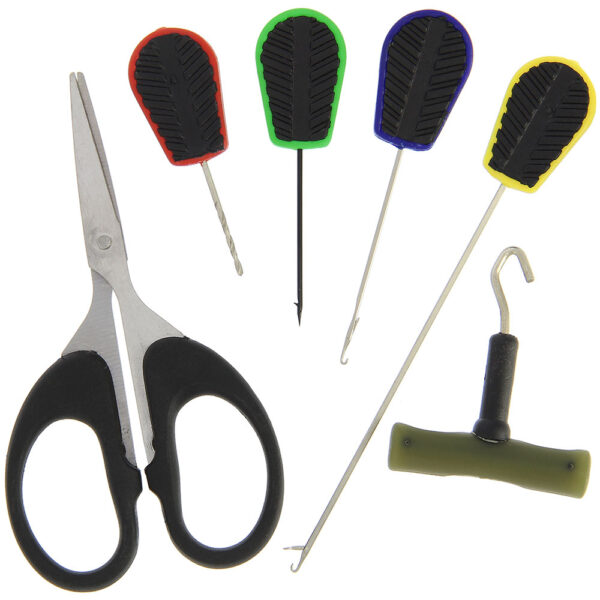 NGT Fishing Tackle 6 Tool Set - Braid Scissors & Baiting Tools PLUS knot Puller - Image 2