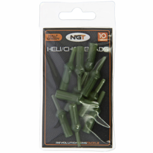 NGT Heli/Chod Beads - Half Brown/Half Green